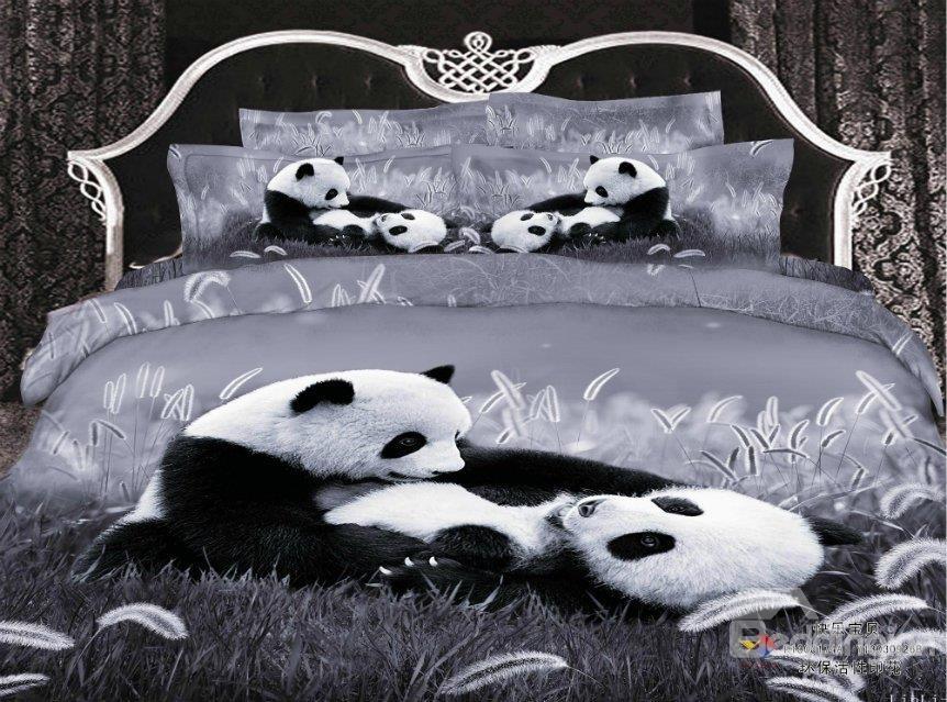 New Arrival Top Class Skincare Lovely Panda 3d Print 4 Piece